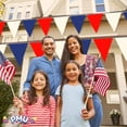 thumbnail image 5 of PMU 30 Ft Banners Patriotic American Flag Pennant Banner | 4th Of July Patriotic Decorations | Fourth of July | Red White Blue Banner | Easy to Hang Patriotic Party Decorations (3/Pkg) Pkg/1, 5 of 7