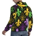thumbnail image 6 of Fotbe Men's Hoodie with Mardi Gras1 Pattern - Kangaroo Pocket Pullover Hooded Sweatshirt, Perfect for Daily Wear, Travel, and Home-3X-Large, 6 of 7
