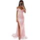 thumbnail image 1 of Vestidos largos de noche con hombros descubiertos y lentejuelas elegantes, vestidos formales de graduación con abertura fruncida de sirena personalizados para fiesta de mujer 2024, 1 of 5