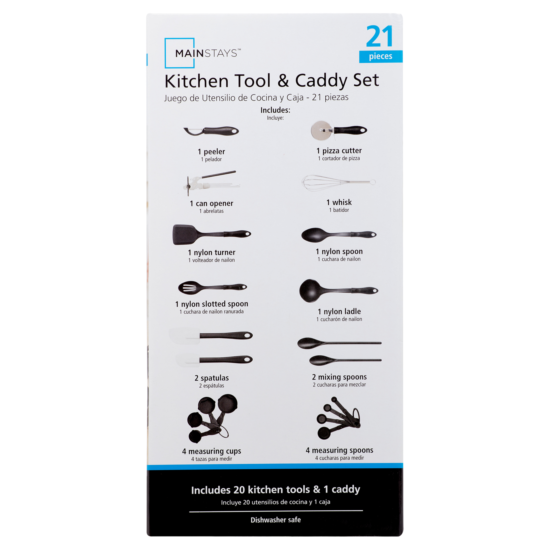 Mainstays 21-Piece Kitchen Utensils Set