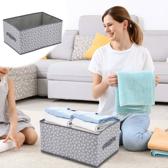 Under $10 Storage Bins, Hwkond Folding Storage Box Toy Storage Box Household Wardrobe Clothes Sorting Box Debris Box Non-woven Fabric Storage Box,Multicolor
