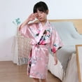 thumbnail image 4 of Esaierr Kids Baby Bathrobe for Girls，Little Big Boys Silk Satin Night-Robe Fashion Cute Printing Pajamas Youth Robes,Size 1-13T, 4 of 7