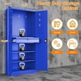 thumbnail image 3 of Fesbos Large Metal Storage Cabinet, 71" Steel Utility Cabinet with Adjustable Shelves and Doors, Lockable Garage Cabinets with Multi-Use Pegboard and Accessories, 3 of 8