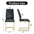 thumbnail image 6 of Dining Living Room Chairs Upholstered Chair with Metal Legs,  Modern Meeting  Side Chairs with Faux Leather Padded Seat, for Kitchen, Meeting Room, Living, Bedroom, Dining Room, Set of 4, 6 of 7