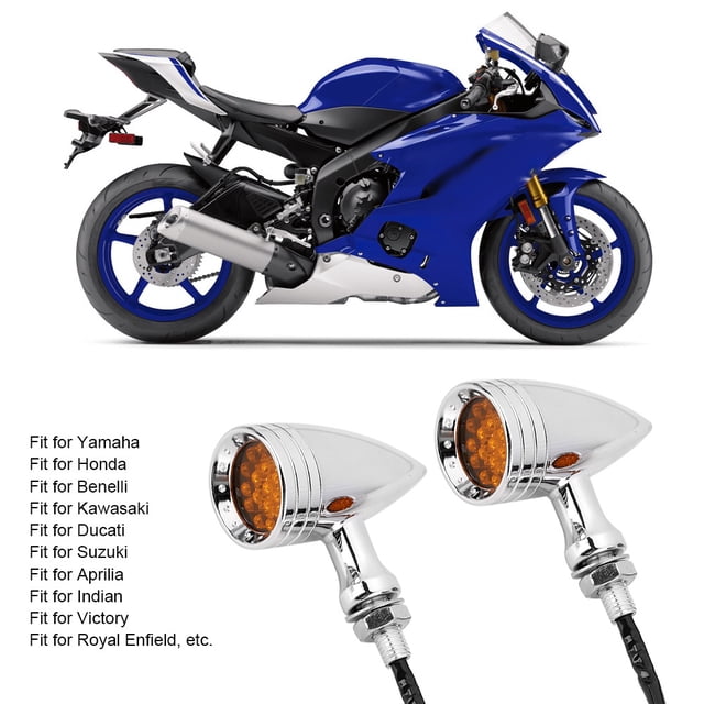 Luz de señal de giro linterna de motocicleta lámpara de señal de giro luz de señal de giro de bala luz de motocicleta estilo Retro de motocicleta lámpara LED de señal ANGGREK Otros