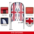 thumbnail image 3 of QSUM England Sign Feather Flag with Pole Kit,7FT England Decoration Display, the United Kingdom Business Sign, 3 of 7