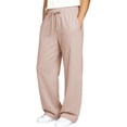 thumbnail image 4 of Girls Casual Straight Leg Pants Loose Fit Drawstring Elastic Waistband Sweatpants Everyday Play Active Trousers 5-14Y Khaki, 4 of 4