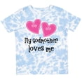thumbnail image 3 of Inktastic My Godmother Loves Me Hearts Girls Toddler T-Shirt, 3 of 5
