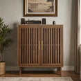 thumbnail image 2 of Tcbosik 2-Door Storage Cabinet, 31.5 inch Small Accent Cabinet with Adjustable Shelf, Modern Buffet Sideboard, Cupboard for Kitchen, Dining Room, Living Room, Easy Assembly, Walnut, 2 of 7