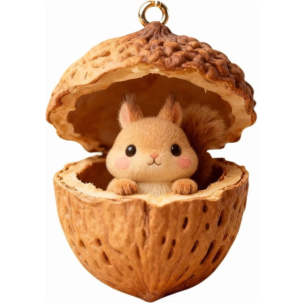 Adornos de Bellotas de Animales Del Bosque, Adornos Navideños de Bosque 2D, Decoración de Animales 2026, Adorno Navideño de Bosques, Colgante para Árbol de Navidad para Decoración Del Hogar.