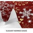 thumbnail image 7 of Christmas Red Tablecloth Square 60 x 60 Inch Winter Snowflake Square Table Cloth Polyester Fabric Xmas White Gold Snowflake Table Cover for Kitchen Party Picnic Outdoor Decor, 7 of 7