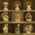 thumbnail image 4 of Regalo al por mayor, lámpara acrílica 3D personalizada, luz nocturna alimentada por USB, soporte Diy, logotipo de dibujo, pequeña lámpara de mesa bonita, 4 of 4