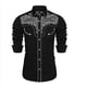 thumbnail image 1 of Camisa de manga larga con solapa y botones para hombre, estilo étnico tribal, para fiestas al aire libre, deportes, informal, a la moda,, 1 of 6
