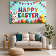 thumbnail image 6 of LUUFILx Easter Party Decorations Happy Easter Banner Backdrop Bunny Chick Egg Background Spring Celebration Photography Props Supplies Festival Decor, 6 of 8