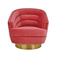 thumbnail image 5 of Canyon Hot Pink Velvet Swivel Chair, 5 of 11