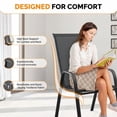 thumbnail image 4 of Ktaxon 4Pcs Patio Outdoor Dining Chairs, Textilene Stackable Armrest Chairs Space Saving for Backyard Porch Garden - Black, 4 of 9
