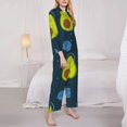 thumbnail image 4 of Kll Avocado In Space Print Women'S Long Sleeve Pajamas With Pants Sleepwear Loungewear 2 Set-Medium, 4 of 9