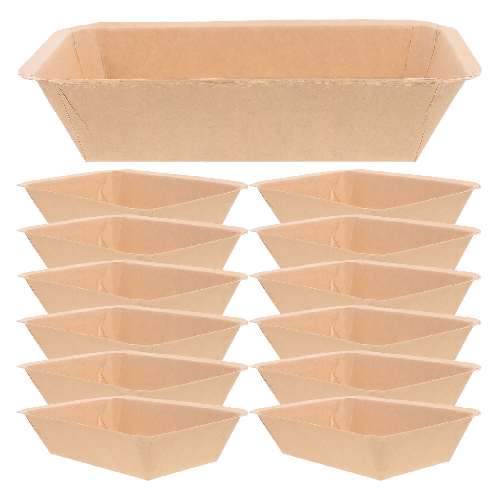 OULII 50Pcs Rectangular Paper Plates for Crawfish and Seafood at Restaurants