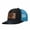 Black and blue, variant on PAPA THE VETERAN THE MYTH THE LEGEND Letter leather label pattern, suitable for travel and casual outfits, breathable outdoor baseball cap for men, adjustable
