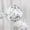 White with Black, variant on 8 White with Black French Toile Floral Print Hanging Paper Lanterns Party Decorations