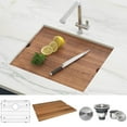 thumbnail image 6 of Ruvati 21" Workstation Bar Prep Sink Undermount 16 Gauge Ledge Single Bowl, 6 of 15