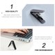 thumbnail image 3 of ADDHAT Soporte De Aluminio Para Teléfono Y Tablet Negro Para Escritorio Con Plegable Durable, 3 of 8