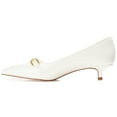 thumbnail image 3 of Journee Womens Rumi Kitten Heel Loafer Pointed Toe Pumps, Widths Available, 3 of 10