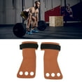 thumbnail image 4 of Three Fingers Hand Protection Gloves, Wear Resistant Gymnastics Hand Grips Non Slip  For Pull Up Black,Brown, 4 of 8