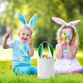 thumbnail image 4 of Easter Basket for Adults with Rabbit Design Decorative Easter Egg Hunt Storage Bucket 10 in, 4 of 6