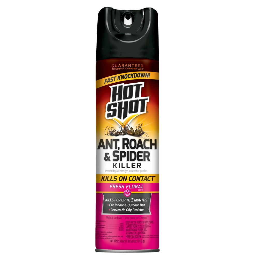 Hot Shot Fresh Floral Scent Ant, Roach & Spider Killer Spray, 21.87 Oz