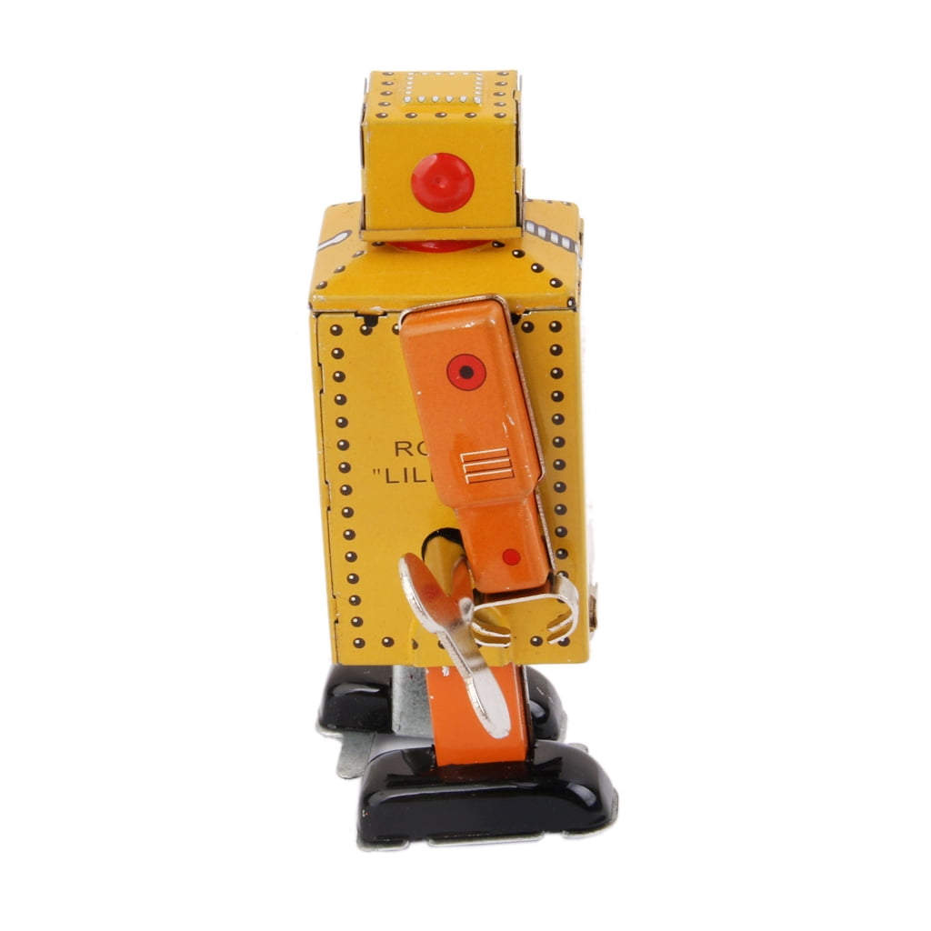 Lilliput Little Robot Retro Clowork Wind Up Tin Toy w/Box 