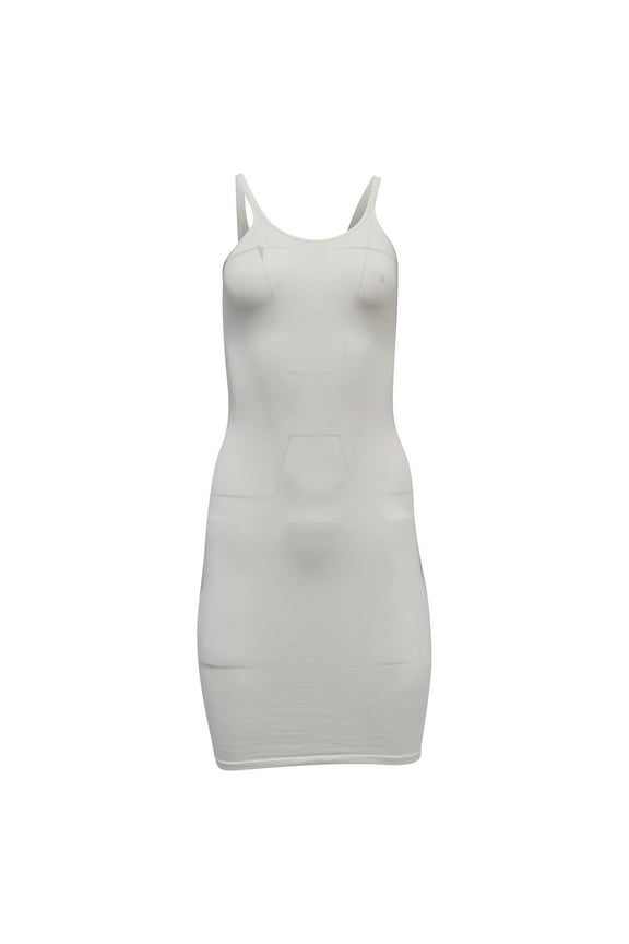 Pre-Owned T by Alexander Wang Midi Bodycon Dress in White Modal