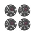thumbnail image 2 of Balery 4 Pcs I Love Coffeeleather Coasters Set, Drink Table Cup Coasters For Living Room Kitchen Coffee Decor, 2 of 9