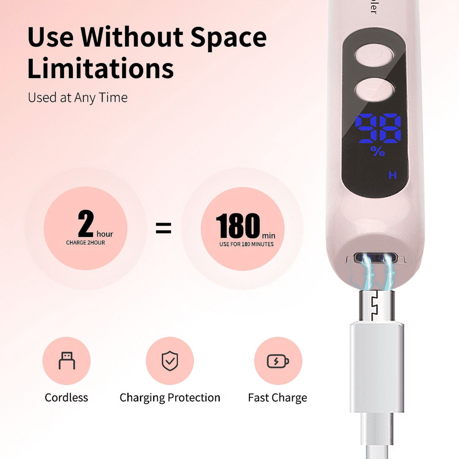 Electric Nail Drill Cordless Machine by HengYuaoler Portable Design 35,000 RPM Low Noise Professional Salon Nail Drill for Your Daily Use