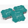thumbnail image 4 of Inkdotpot Real Silver Foil Let Love Sparkle Wedding Tags Favor Bracket Shape Hang Pack Of 50 Paper Tags, 4 of 6