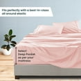thumbnail image 5 of California King Size Bed Sheets Set - 600 Thread Count Sheets, 100% Egyptian Cotton Hotel Luxury Bedding, for Kids, Dorm Rooms & Adults Fits Mattress Upto 24" Deep Blush-Pink Solid Sheet Set, 5 of 5