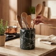 thumbnail image 4 of Radicaln Black Marble Utensil Holder 6.5 inches – Kitchen Counter Organizer for Cooking Spoons and Tools, Stylish Utensils Holder, Marble Kitchen Decor, 4 of 6