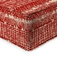 thumbnail image 2 of Jordan Manufacturing 46.5" x 24" Everest Caramel Red Ikat Rectangular Outdoor Deep Seat Chair Cushion Set with Welt, 2 of 9