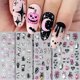 thumbnail image 1 of Halloween Nail Stickers Decals, 4 Sheets 5D Adhesive Slider, Halloween Decorations Cute Ghost Pumpkin Elf Cat Embossed Nail Art Stickers Engraved Skul, 1 of 4