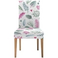 thumbnail image 1 of HATIART Rouge Vert Fleurs Stretch Chaise Housse de Protection Siège Housse pour Salle à Manger Hôtel Mariage Ensemble de 1, 1 of 5