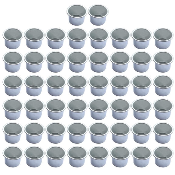 Giaone 50pcs Aluminum Metal Candle Holder Candle Cup Candlestick Holder for Wedding