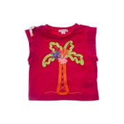 Flapdoodles girls Shoulder Bow Tee, 5, Pink