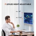 thumbnail image 2 of Moniteur d'Ordinateur LCD Simple - Support de Bureau Debout Surélevé pour Écran avec Rotation Réglable en Hauteur Pivotante, Tient un () Écran jusqu'à Lb (HTW-), 2 of 8