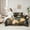Gold White Green, variant on Manfei Rustic Flower Lotus 7-Piece Twin Bedding Sets,Countryside Lake Plant Bedding Comforter Set,Country Floral Sheet Sets For Girls,Breathable Home Decor Reversible
