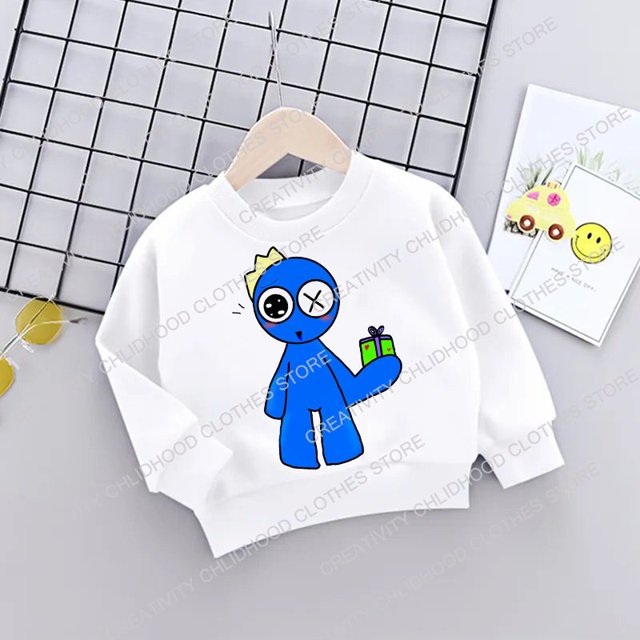 Rainbow Friends Kid Sweatshirts Children Kawaii Game Pullover Cartoons Fashion Boy Girl Hoodies Casual Baby Cotton Clothes Tops yaoshenbao LED
