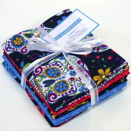 David Textiles Folkloric Skulls 5-piece Fat Quarter Bundle