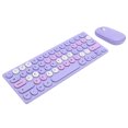 thumbnail image 1 of Wireless Keyboard Mouse Combo, 64 Keys Mini Cordless Computer Keyboard and Mouse Set 2.4GHz, Adjustable 1200DPI, Retro Round Keycap for Computer, Laptop, PC, 1 of 7