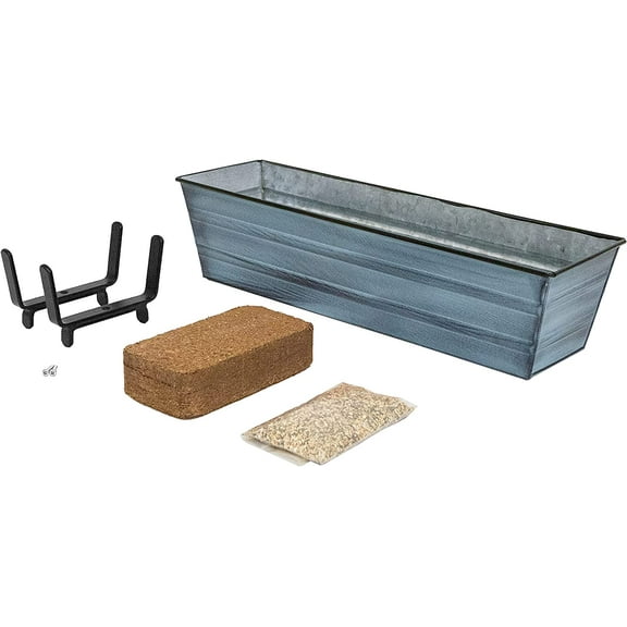 Bloom Box Garden Growing Kit Small Blue with Brackets for 2 x 4 Railings