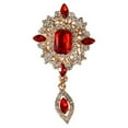 thumbnail image 1 of Broche geométrico Sonducket para mujer aleación cristal rojo, 1 of 6