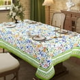 thumbnail image 5 of Spring Tablecloth Green Floral Table Cloth Rectangle 60x84 inch, Spring Floral Dining Table Cover for Indoor Outdoor Holiday Table Decorations, 5 of 6